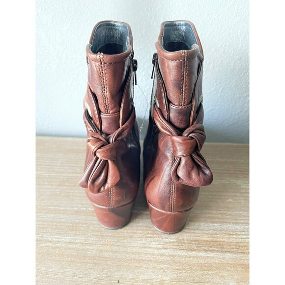 JOSEF SEIBEL WOMENS ANKLE BOOTIES WEDGES CASUAL ROUND TOE COMFORT SHOES SIZE 38 - Picture 2 of 11